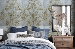 Обои M77403 фото в интерьере спальни превью