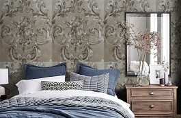 Обои M77404 фото в интерьере спальни превью