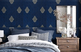 Обои M77501 фото в интерьере спальни превью