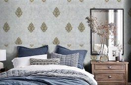 Обои M77503 фото в интерьере спальни превью