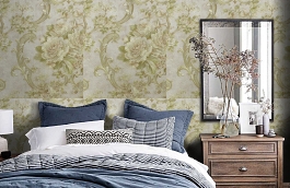 Обои M77603 фото в интерьере спальни превью