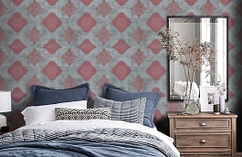 Обои M16001 фото в интерьере спальни превью