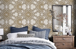 Обои M16030 фото в интерьере спальни превью