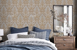 Обои M25007 фото в интерьере спальни превью