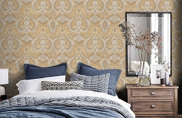 Обои M31906 фото в интерьере спальни превью