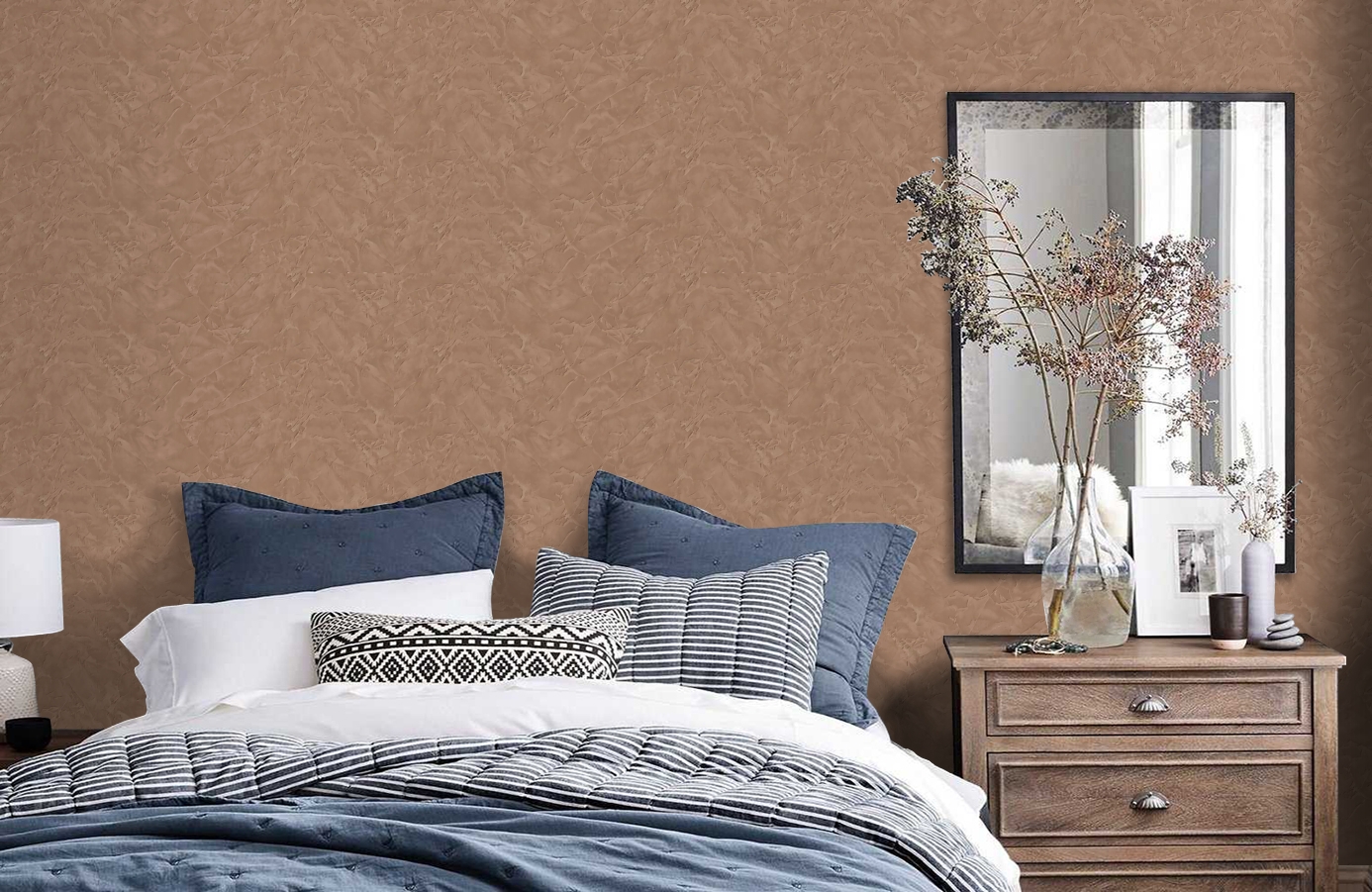 Обои M41102 фото в интерьере спальни
