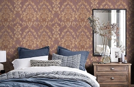 Обои M41115 фото в интерьере спальни превью