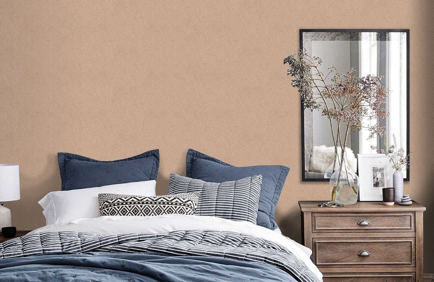 Обои M41138 фото в интерьере спальни