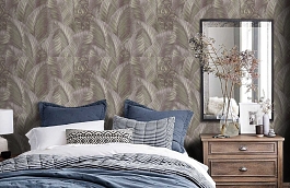 Обои M53045 фото в интерьере спальни превью