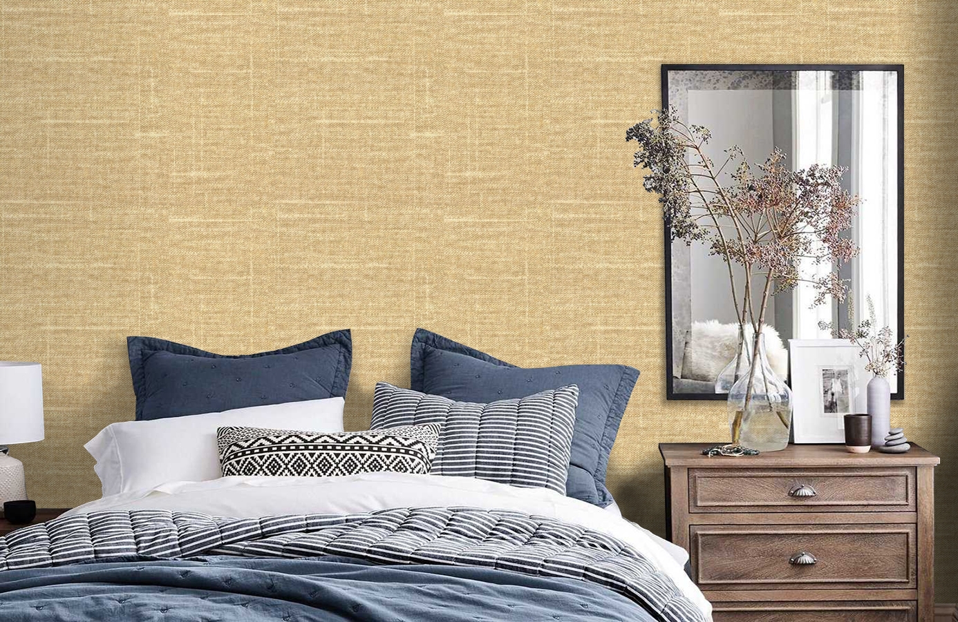 Обои R1309 фото в интерьере спальни Обои R1309 фото в интерьере спальни