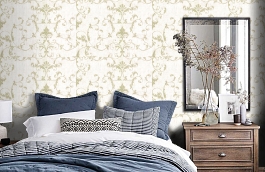 Обои R1606 фото в интерьере спальни превью