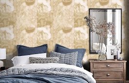 Обои R1615 фото в интерьере спальни превью