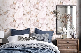 Обои R1620 фото в интерьере спальни превью