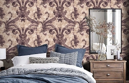 Обои R2715 фото в интерьере спальни превью