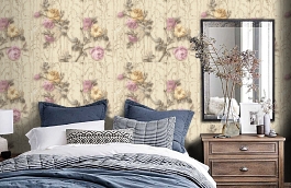 Обои R2729 фото в интерьере спальни превью