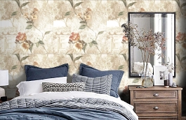 Обои R6623 фото в интерьере спальни превью