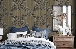 Обои R6637 фото в интерьере спальни превью