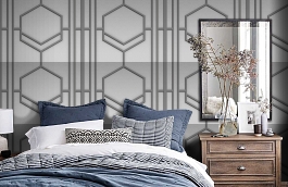 Обои Z6476 фото в интерьере спальни превью