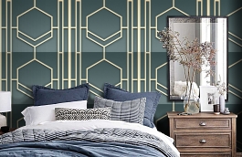 Обои Z64889 фото в интерьере спальни превью