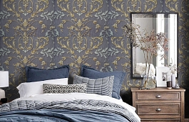 Обои 10003-06 фото в интерьере спальни превью