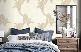 Обои 10017-06 фото в интерьере спальни превью