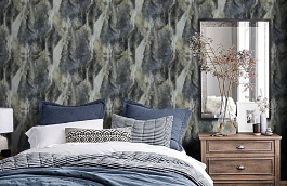 Обои 10137-05 фото в интерьере спальни превью