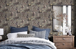 Обои 10145-04 фото в интерьере спальни превью