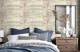 Обои 45-032-02 фото в интерьере спальни превью