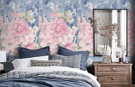 Обои 45-078-05 фото в интерьере спальни превью