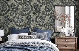 Обои 45-086-01 фото в интерьере спальни превью