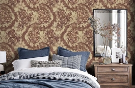 Обои 45-086-05 фото в интерьере спальни превью