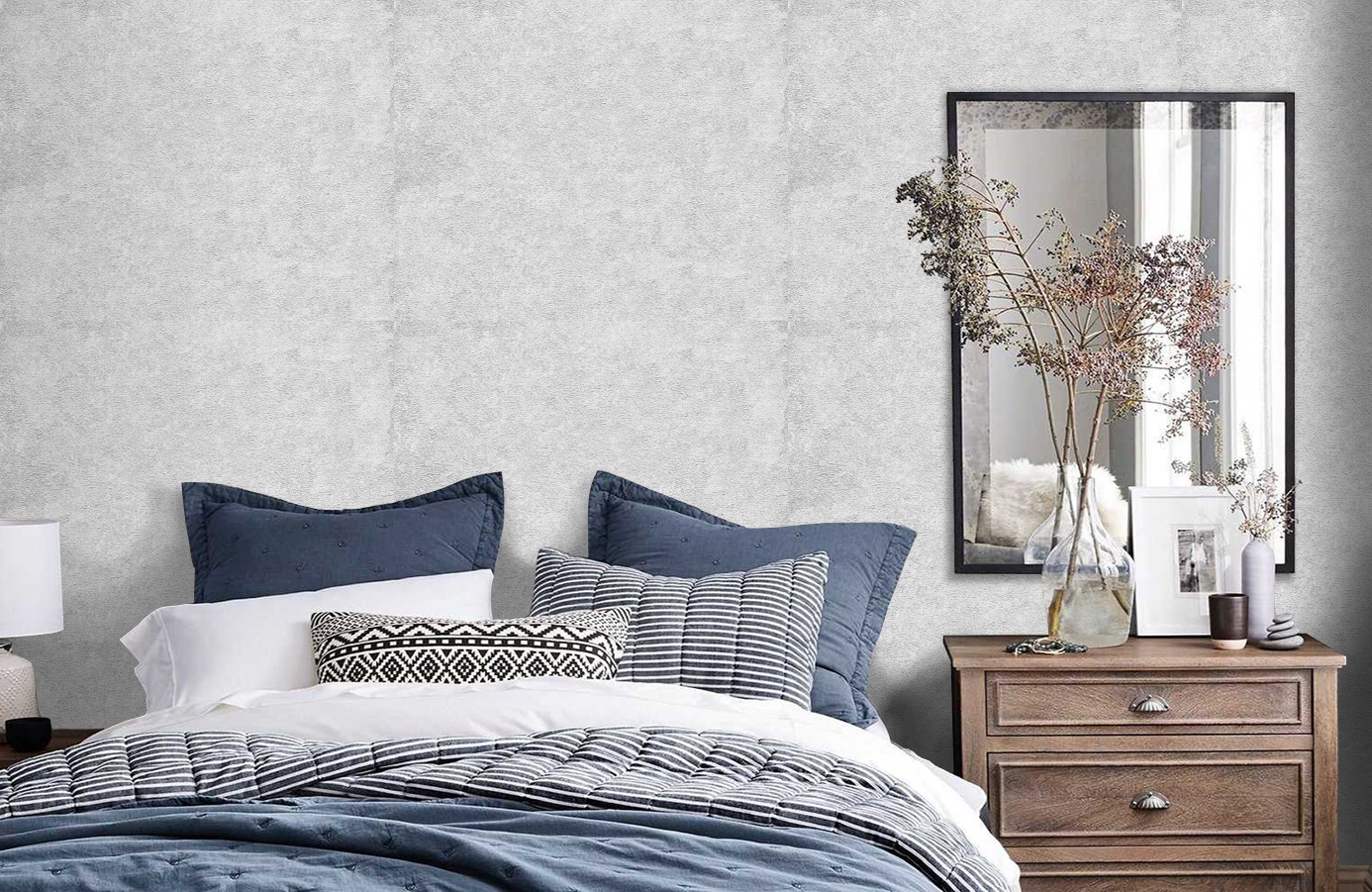 Обои 45-212-04 фото в интерьере спальни