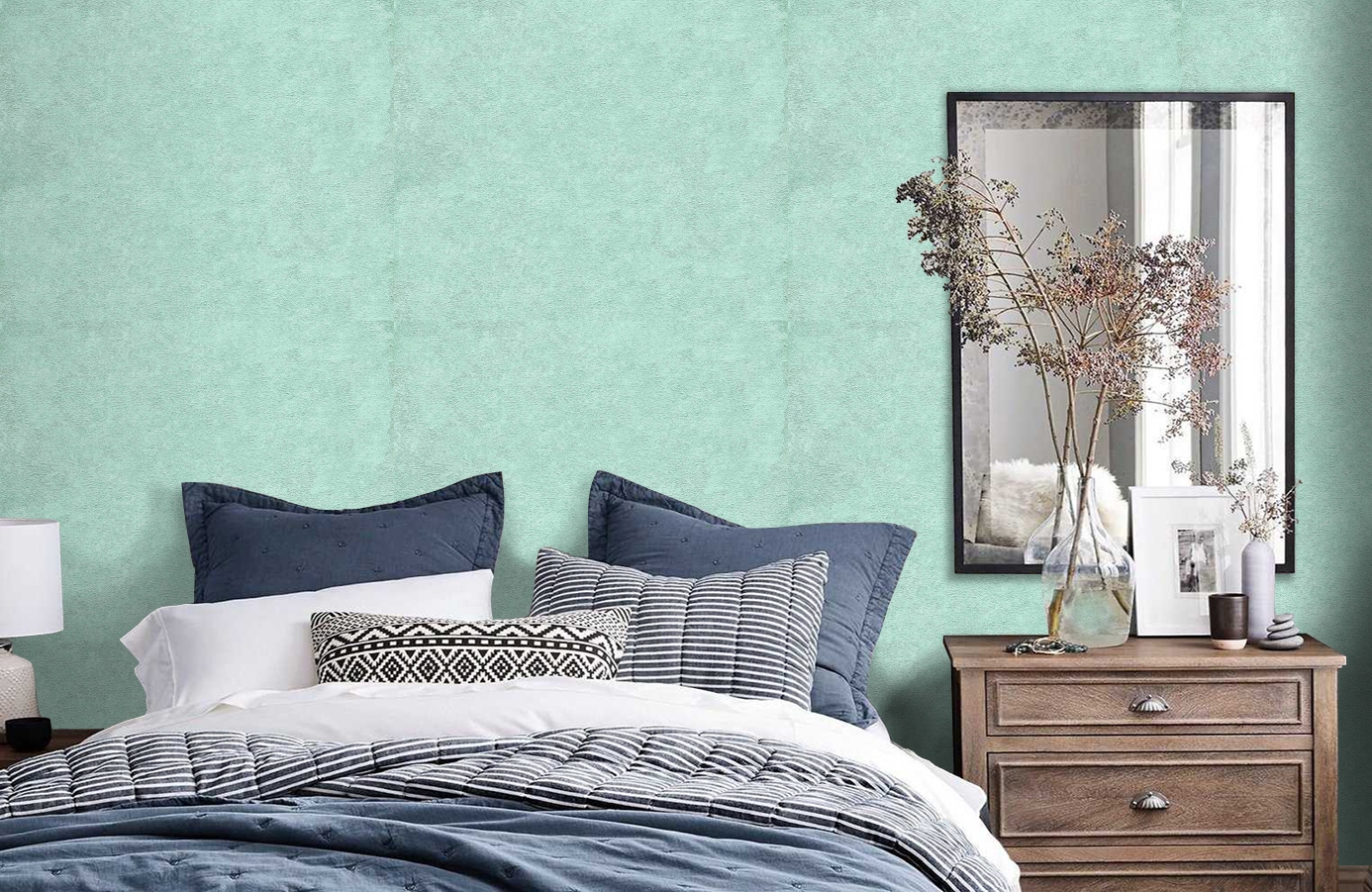 Обои 45-212-07 фото в интерьере спальни