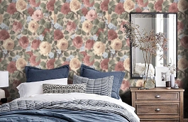 Обои 45-273-02 фото в интерьере спальни превью