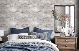 Обои 45-304-03 фото в интерьере спальни превью