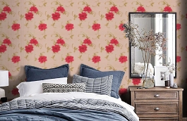 Обои 46-029-08 фото в интерьере спальни превью