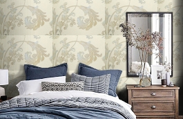 Обои 7382-26 фото в интерьере спальни превью