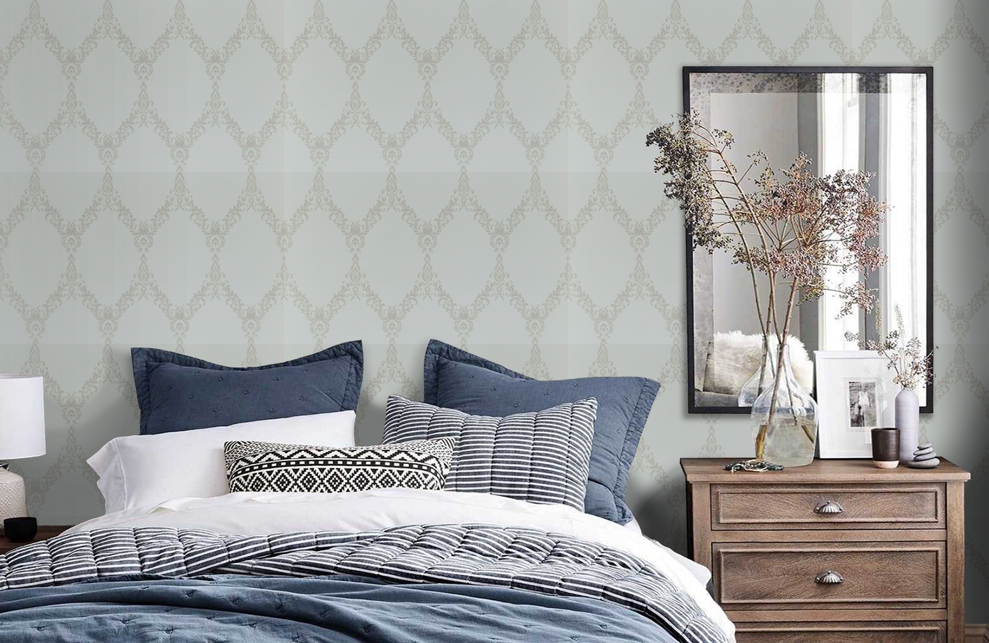 Обои 75003-28 фото в интерьере спальни Обои 75003-28 фото в интерьере спальни