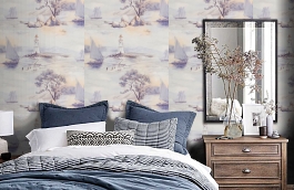 Обои 90013-56 фото в интерьере спальни превью