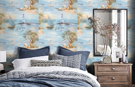 Обои 90013-67 фото в интерьере спальни превью