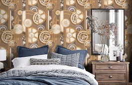 Обои 90017-28 фото в интерьере спальни превью