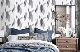 Обои PL72035-14 фото в интерьере спальни превью