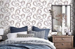 Обои PP71999-15 фото в интерьере спальни превью