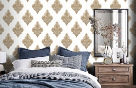 Обои PP72003-19 фото в интерьере спальни превью