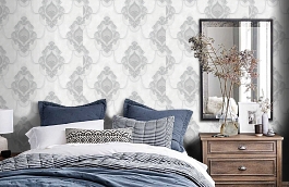 Обои PP72013-14 фото в интерьере спальни превью