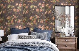 Обои VS71038-44 фото в интерьере спальни превью