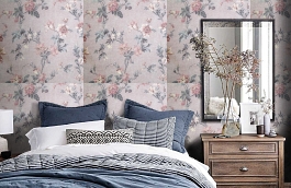 Обои VS71038-45 фото в интерьере спальни превью