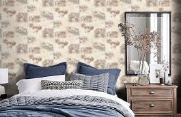 Обои VV71734-22 фото в интерьере спальни превью