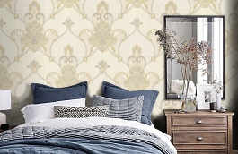 Обои 32003-1 фото в интерьере спальни превью