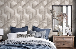 Обои 2606-2 фото в интерьере спальни превью